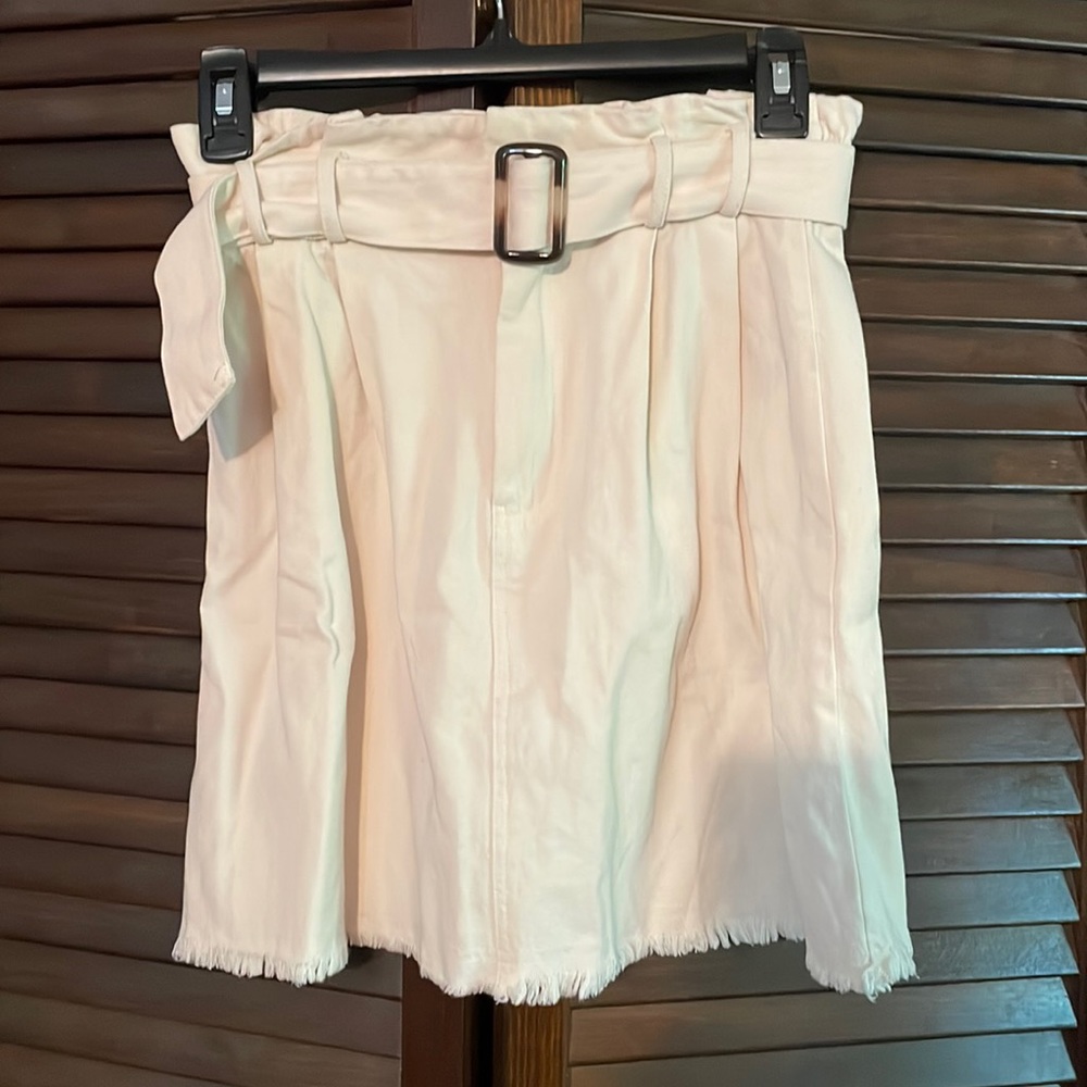 Paper bag waist skirt